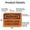 Signmission Alarm Will Sound If Door Is Opened OSHA Warning Sign, Aluminum, 24in W x 18in L, 2PK OS-2PACK-WS-A-1824-L-19642 - alternate 7